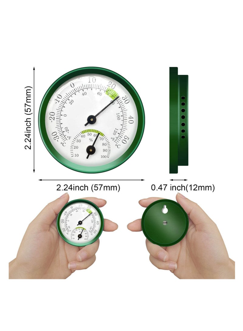 سيوسي مصغرة ترمومتر داخلي و humidimeter - مصغرة ترمومتر humidimeter التناظرية رصد درجة الحرارة ، ومناسبة لتزيين خزانات المياه في الاحتباس الحراري في غرف الجدران المنزلية ، دون الحاجة إلى بطاريات - Image 2