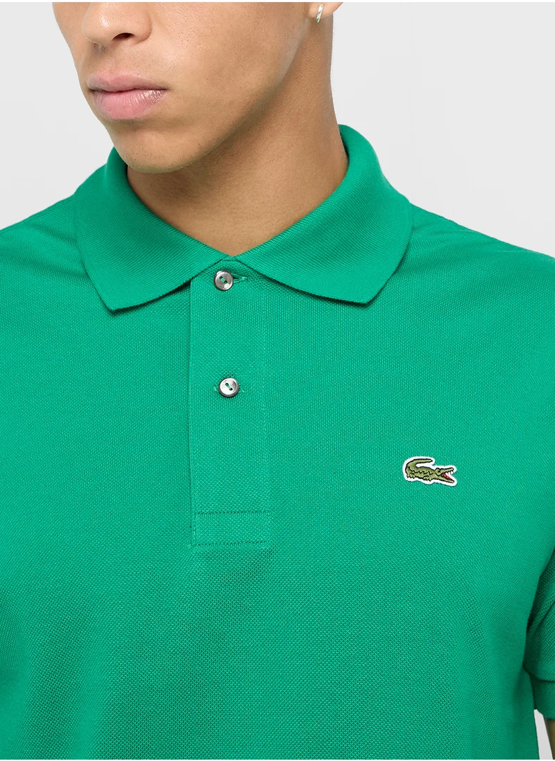 لاكوست Graphic Button Detail Polo Shirt