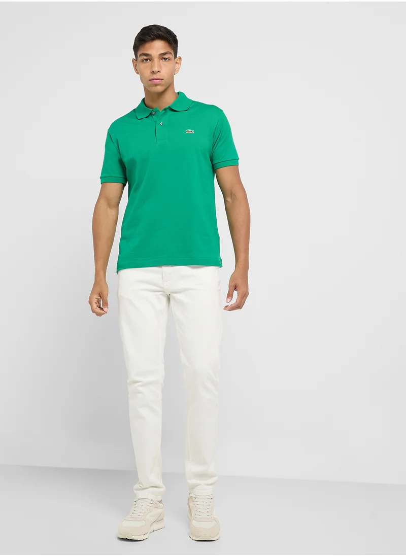 لاكوست Graphic Button Detail Polo Shirt