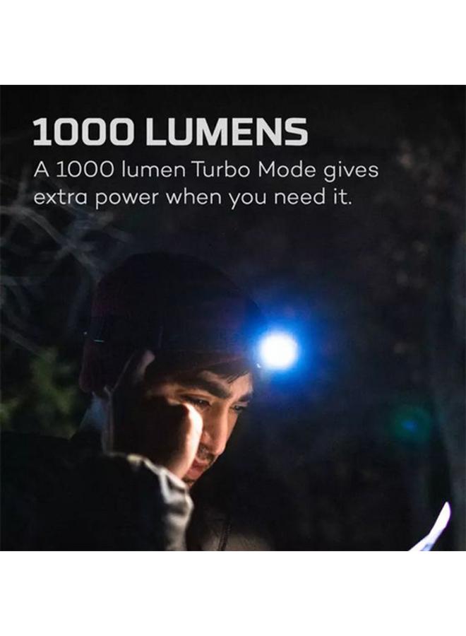 NEBO Einstein 1000 Lumen Flex USB Rechargeable Smart Power Control Water Resistance Headlamp Black - Image 3