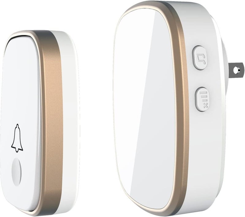 LUAMB Wireless Doorbell, 1,000ft Range Loud Enough with 5Volume Levels and Mute Mode Door Chimes LED Flashing - Image 1