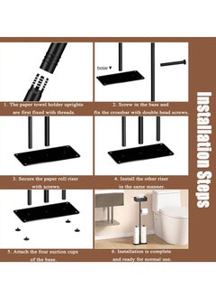 Generic Paper Towel Holder, Floor-Standing Paper Towel Holder, Free-Standing Toilet Paper Storage Rack, Floor-Standing Toilet Paper Dispenser, Multi-Functional Free-Standing Toilet Paper Holder, Vertical Integrated Storage Rack  - Image 5