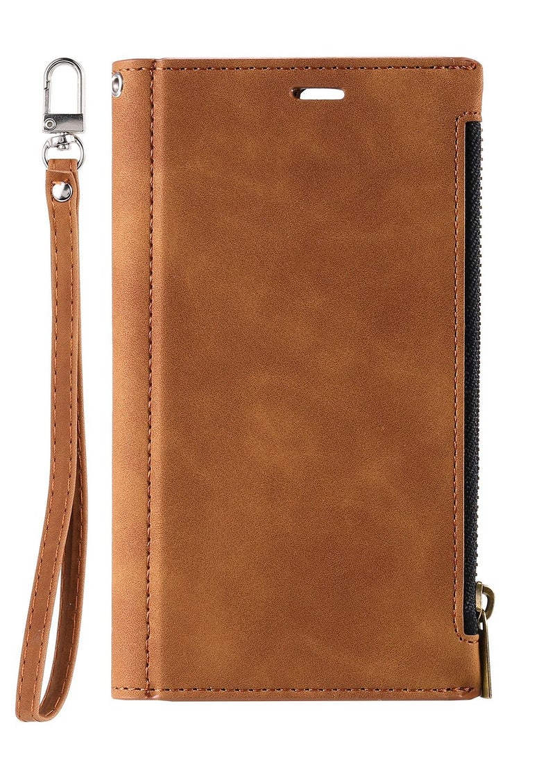 Suteni Flip Cover Card Slots Magnatic Leather Phone Case for Samsung - Image 1