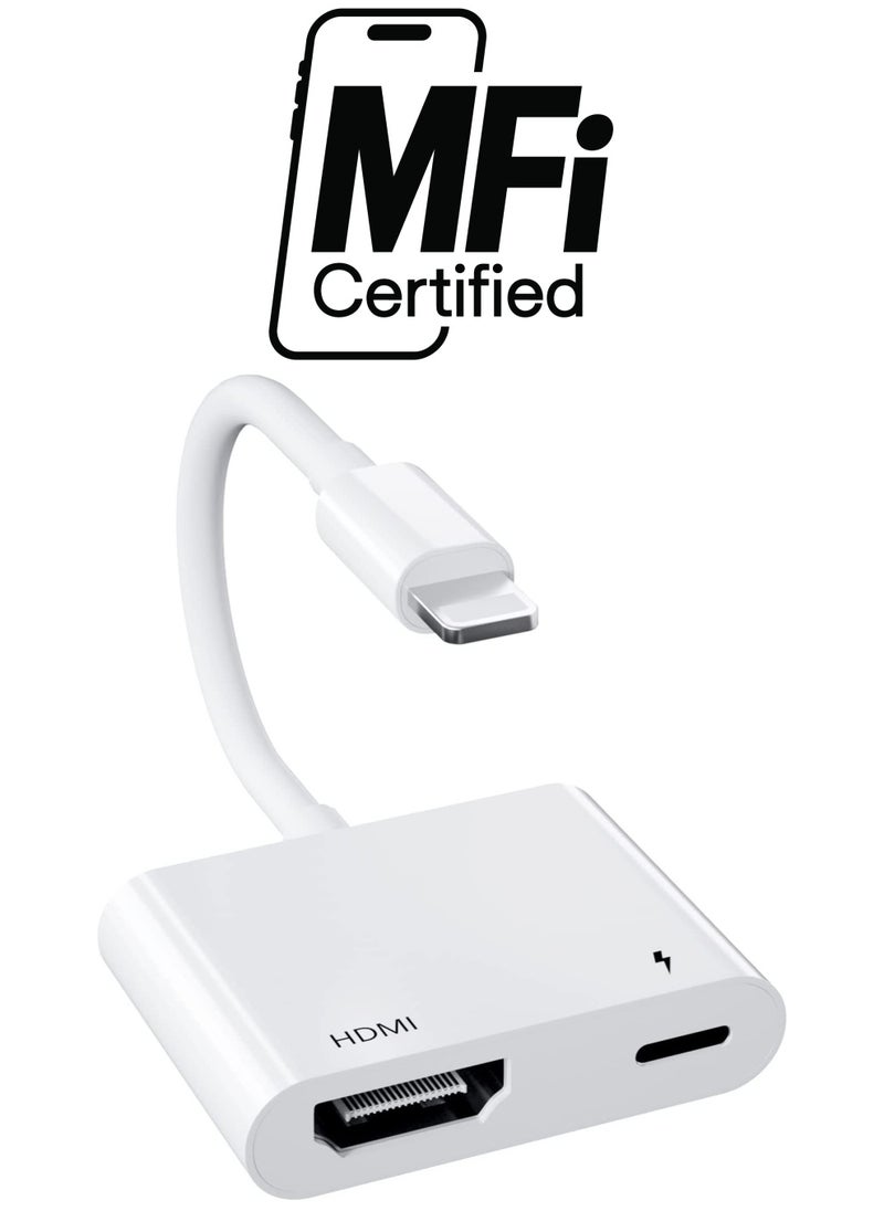 ELTRAZONE Lightning to HDMI Adapter,Digital AV Adapter iPhone,iPad to HDMI,(No Need Power) 1080P Video & Audio Sync Screen Connector Compatible iPhone,iPad  - Image 1