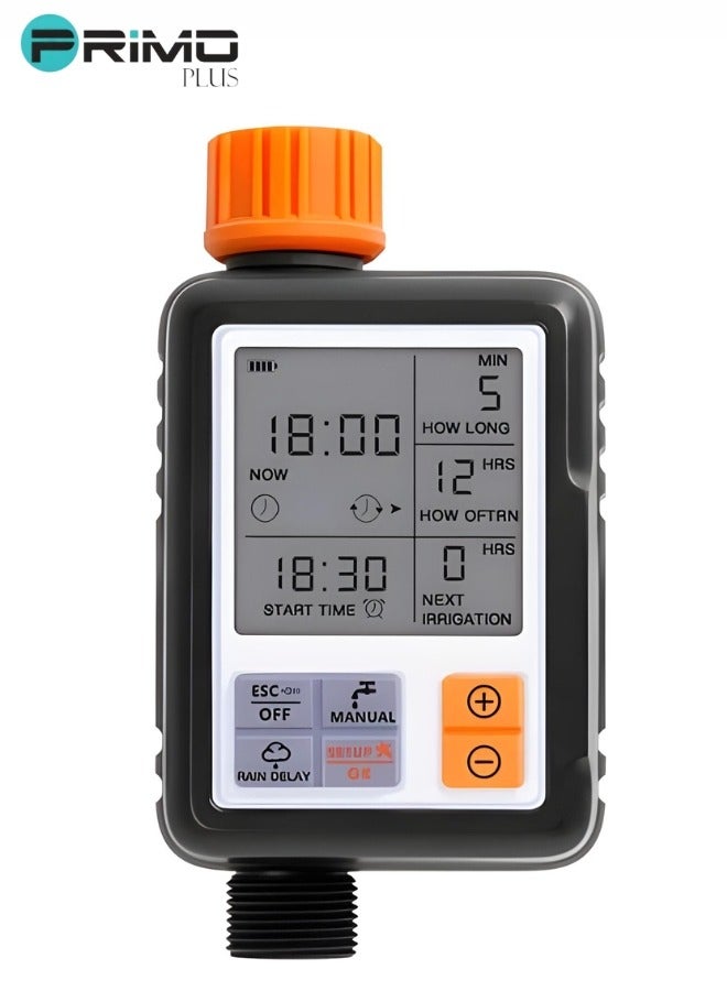 بريمو بلس مؤقت ري أوتوماتيكي بشاشة كبيرة أسود /برتقالي - Image 1