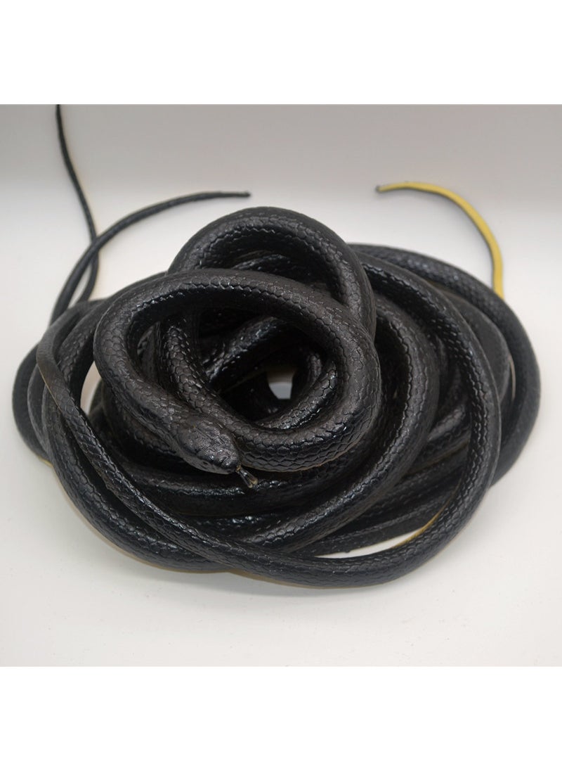 Generic 1 x 5 pcs 120CM Realistic Rubber Snake Prank 120cm black simulation snake 