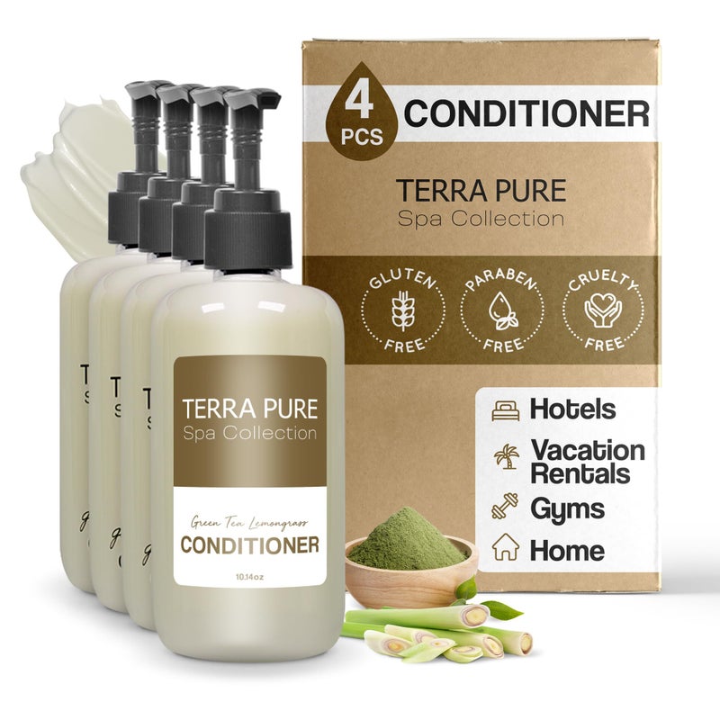 Terra Pure Terra Pure Conditioner  Spa Collection  Hotel Amenities in Pump Bottle  1014 oz  300 ml 4 Bottles