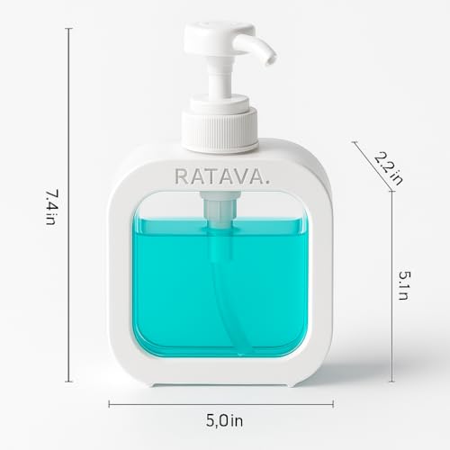 RATAVA Plastic Empty Bottle Soap Dispenser For Bathroom Kitchen Large-Capacity Dispensing Bottled Hand Soap Dish Soap Shower Gel Shampoo Washing Powder Replacement Empty Bottle 1Pc, 10 Ounces - Image 5