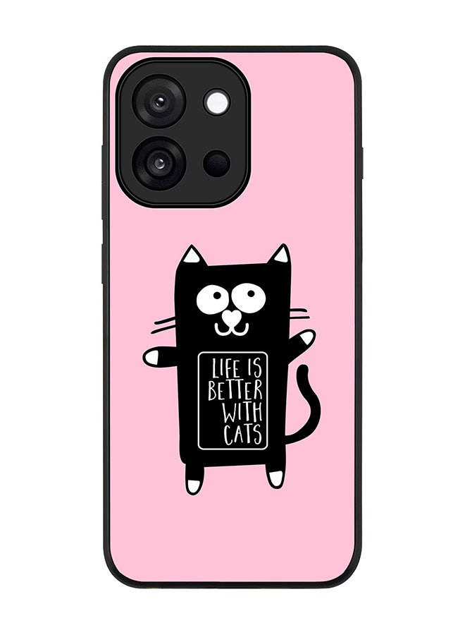 Stylizedd For OnePlus 13s / 13T Case,Slim fit Camera Protection, Shockproof Thin Phone cover  - Life is better with cats