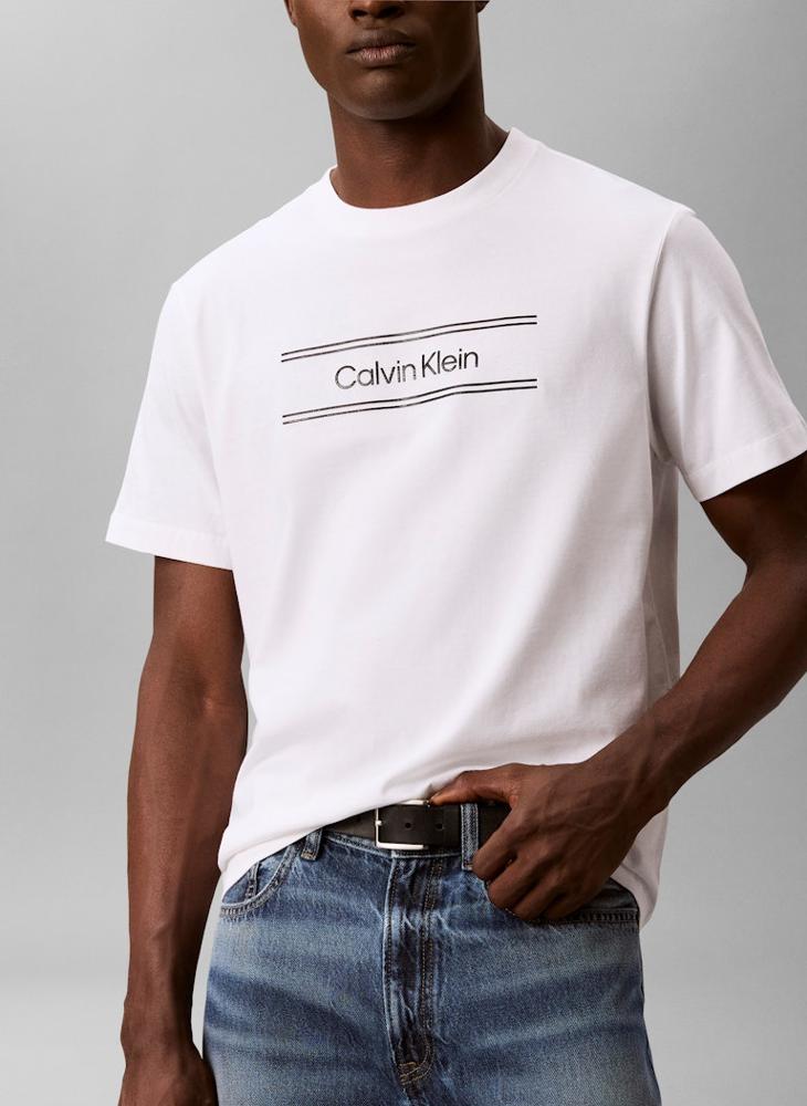 CALVIN KLEIN Shiny Logo T-Shirt - Image 4