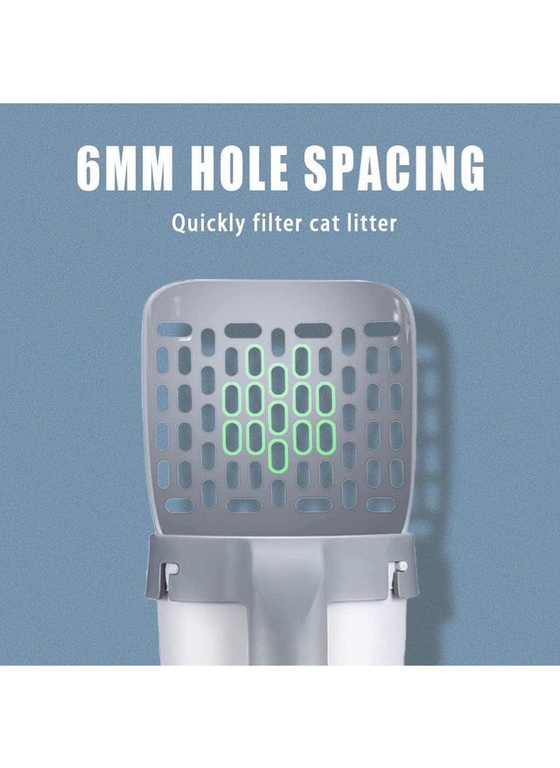 Rock Pow Cat Litter Scoop with Bag Holder, Integrated Detachable Deep Cat Litter Shovel with Poop Sifting and 120 Litter Bags  - Image 4