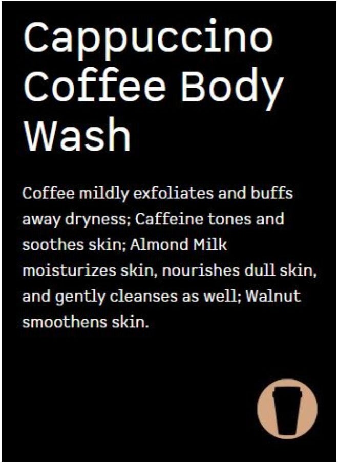 MCaffeine - Cappuccino Coffee Body Wash with Almond Milk - Image 1