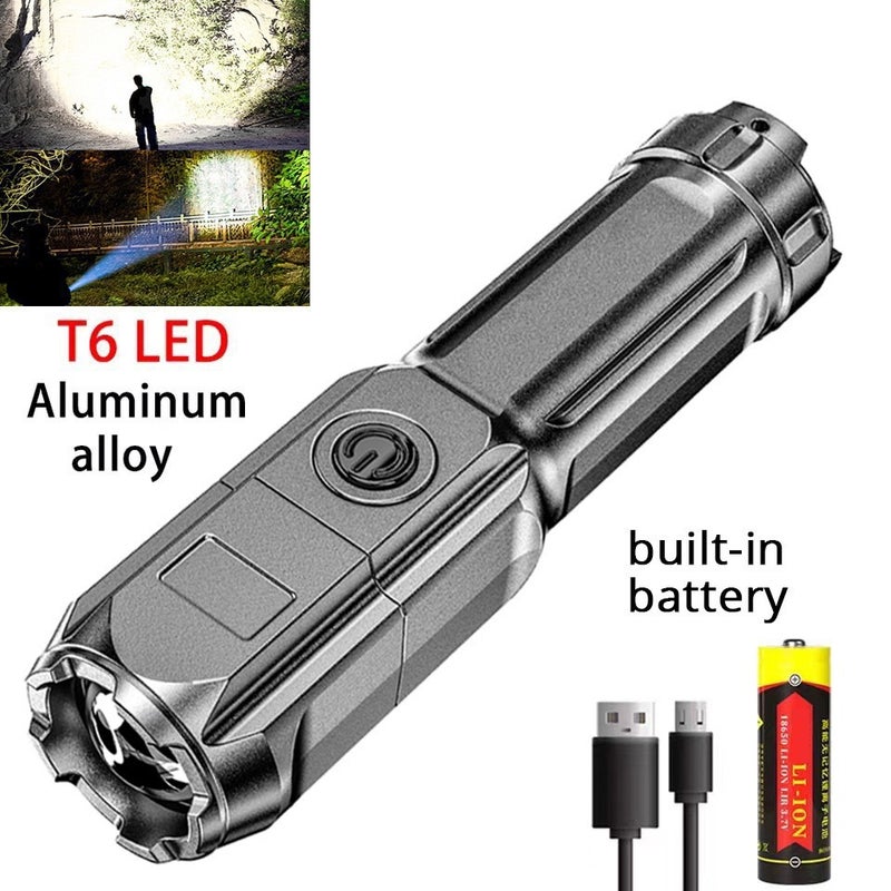 Generic New super light long-range flashlight outdoor patrol spotlight long-range zoom Aurora gun large floodlight 824 - Image 1