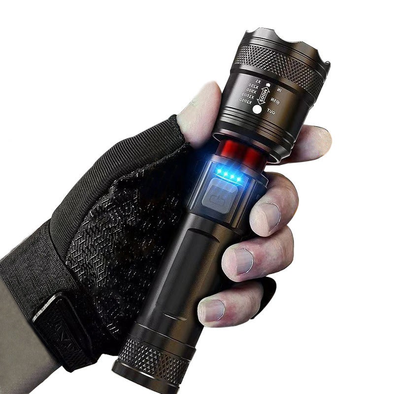 Generic New super light long-range flashlight outdoor patrol spotlight long-range zoom Aurora gun large floodlight 824 - Image 5