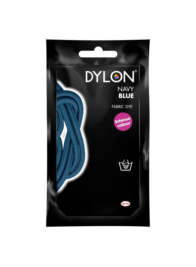 DYLON Hand Dye, Fabric Dye Sachet for Clothes & Soft Furnishings, 50g - Navy Blue - Image 1