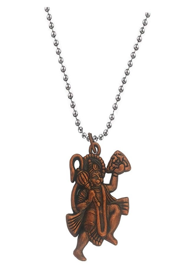 Sullery Religious Jewelry Pawan Putra Hanuman Bajrangbali Copper Brass,Zinc Metal 01 Necklace Pendant for Men and Women - Image 1