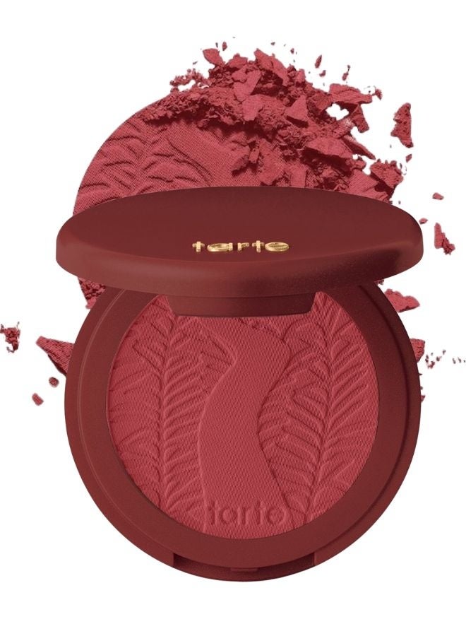 Tarte Cosmetics Tarte Amazonian Clay 12-Hour Powder Blush – Honeysuckle | Black Cherry Shade, Long-Lasting Matte Finish, Buildable Natural Color, 3.6 g - Image 1