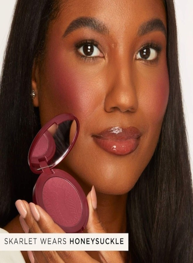Tarte Cosmetics Tarte Amazonian Clay 12-Hour Powder Blush – Honeysuckle | Black Cherry Shade, Long-Lasting Matte Finish, Buildable Natural Color, 3.6 g - Image 2