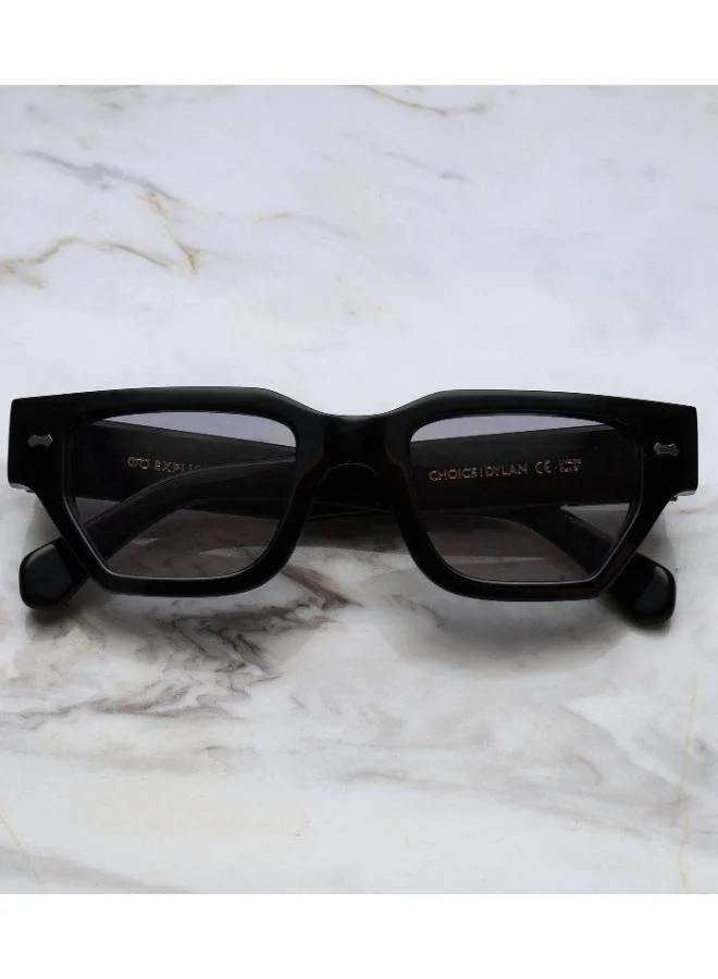  اكسبليست باوتس نظارات شمسية أنيقة للجنسين من إكسبليست بووتس، ديلان، أسود - رمادي