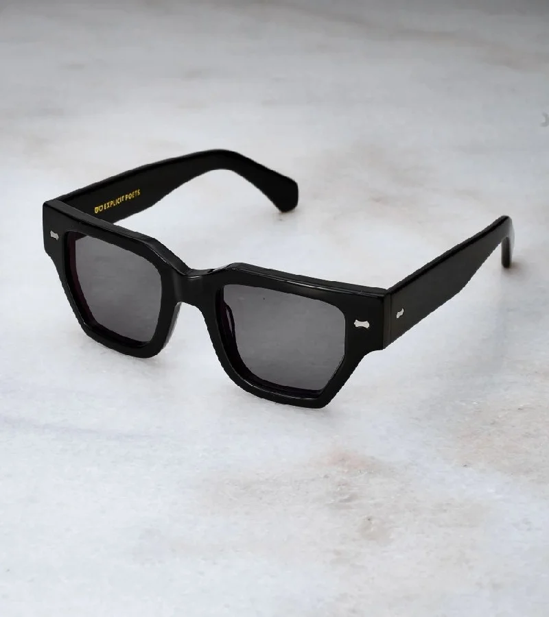  اكسبليست باوتس نظارات شمسية أنيقة للجنسين من إكسبليست بووتس، ديلان، أسود - رمادي