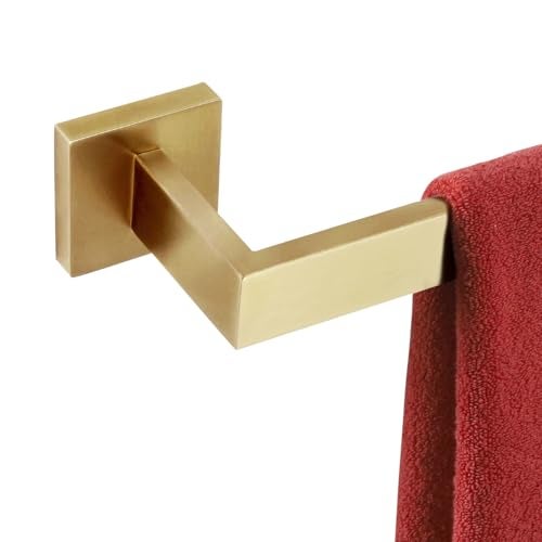 KOKOSIRI 24Inch Single Towel Bar Bathroom Kitchen Towel Holder Wall Mounted SUS304 Stainless Steel Towel Rack Brushed Gold B4003BGL24