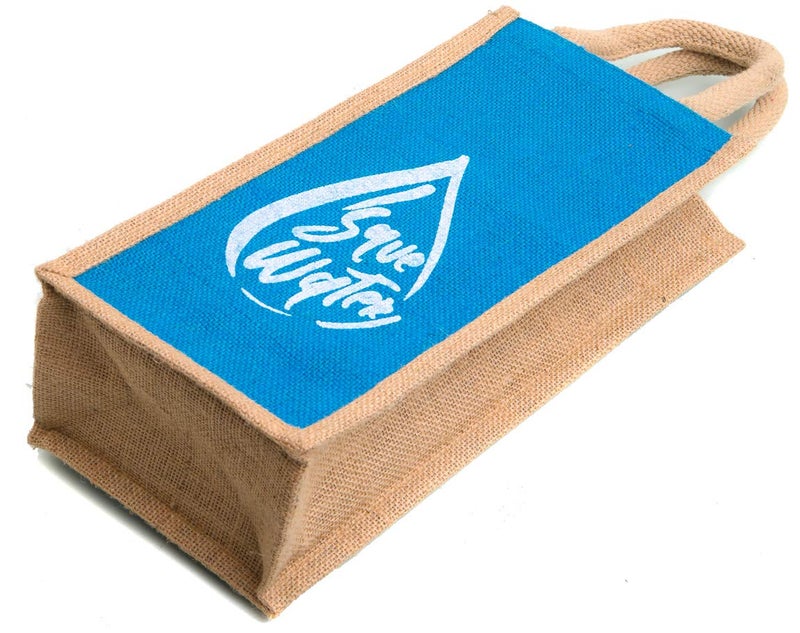 hb+ Jute Water Bottle, 2L, Blue , Set of 1 - Image 1
