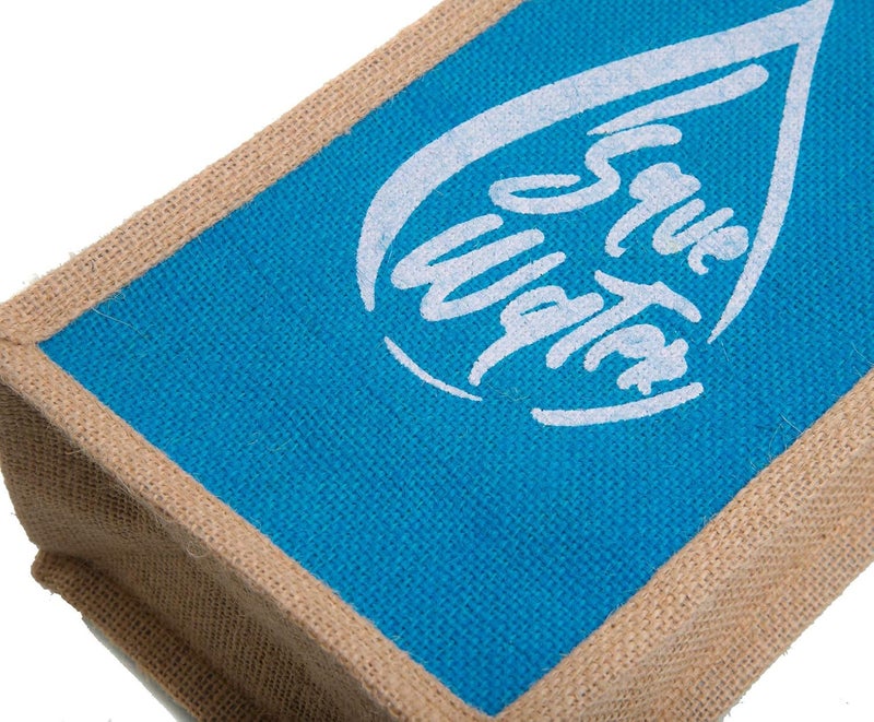 hb+ Jute Water Bottle, 2L, Blue , Set of 1 - Image 3