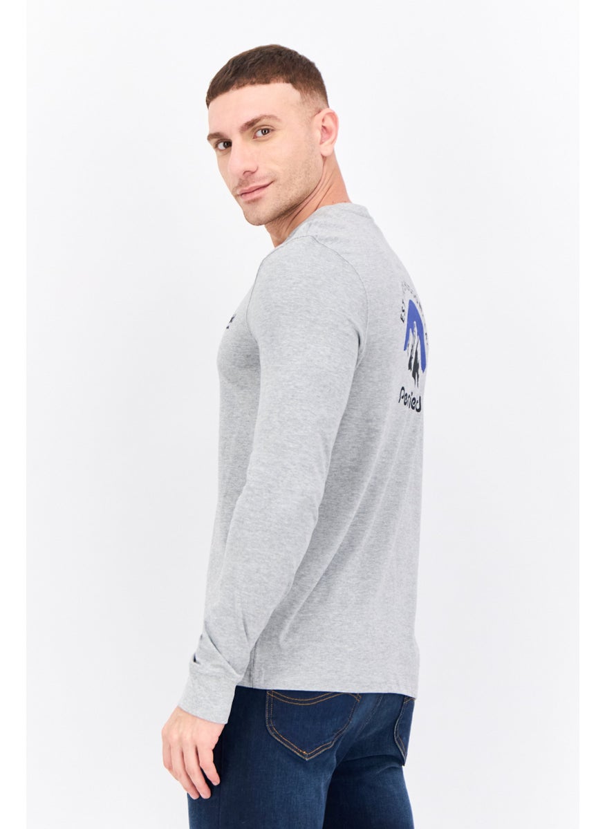 Men Crew Neck Long Sleeves Brand Logo T-Shirt, Grey - pzsku/Z9757E1FB75C5F7CE7D18Z/45/_/1738764598/f1b8f9cf-938c-41d3-857b-15f746eab348