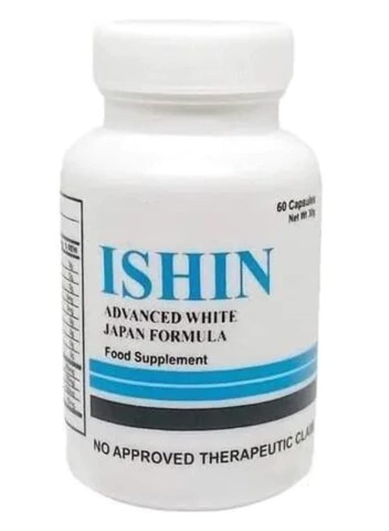 Ishin Advanced 10X Whitening Japan Formula with Collagen and Glutathione 60 Capsule - Image 1