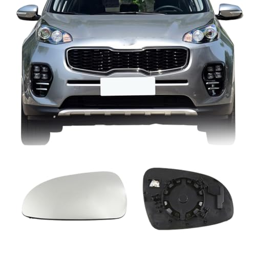 SKOUIO Driver Side Mirror Replacement Glass for Kia Sportage 2017-2022,Automotive Exterior Heated Left Side View Mirror Glass for Kia Sportage 2017 2018 2019 2020 2021 2022 (SKOUIO 01-S) - Image 1