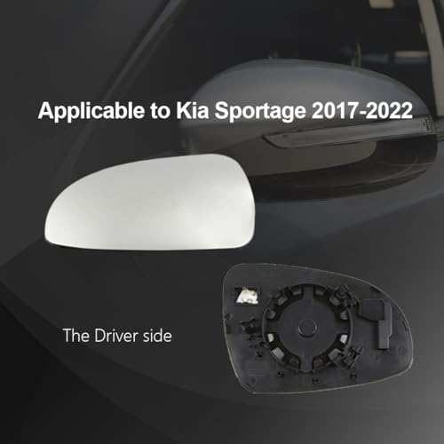 SKOUIO Driver Side Mirror Replacement Glass for Kia Sportage 2017-2022,Automotive Exterior Heated Left Side View Mirror Glass for Kia Sportage 2017 2018 2019 2020 2021 2022 (SKOUIO 01-S) - Image 2