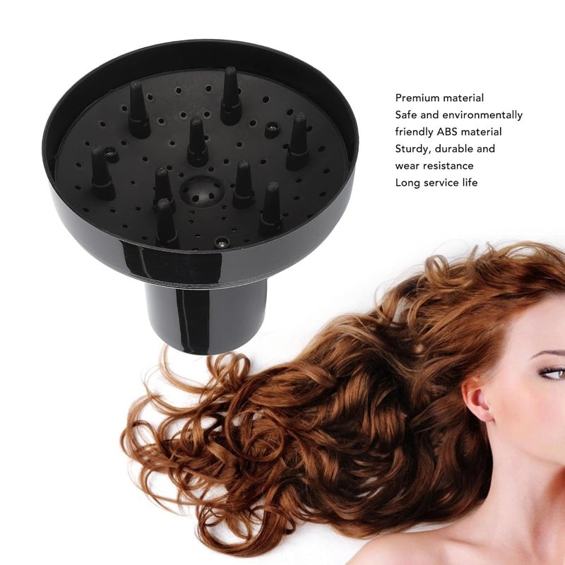 universal diffuser, Hair Dryer Diffuser with Even Air Distribution, Portable Blow Dryer Attachment for Curly Wavy Frizzy Hair Styling, ABS Material - Image 4