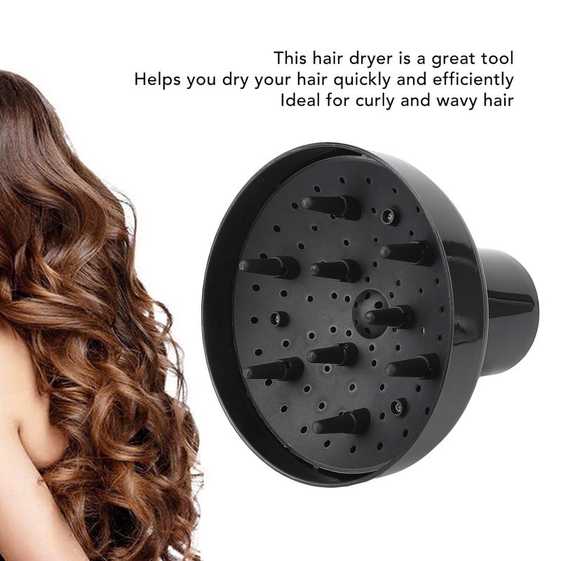 universal diffuser, Hair Dryer Diffuser with Even Air Distribution, Portable Blow Dryer Attachment for Curly Wavy Frizzy Hair Styling, ABS Material - Image 3