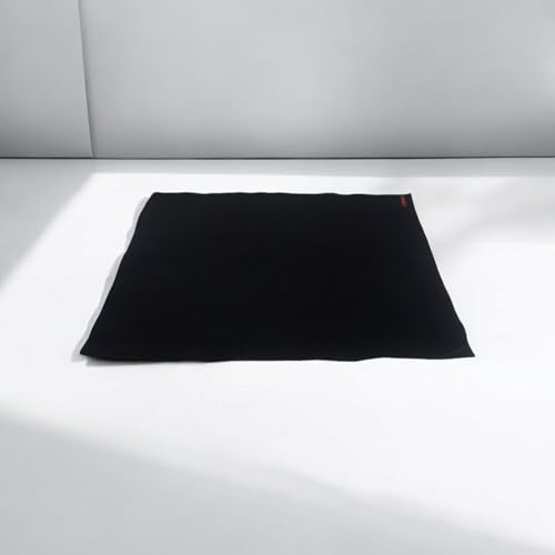 Achleshwar Pooja Aasan | Black Woolen Handcrafted Sitting Mat | Comfortable Prayer & Meditation Mat for Mandir Use | Soft & Durable Fabric | Black | 23 x 30 Inch (Pack of 1) - Image 4