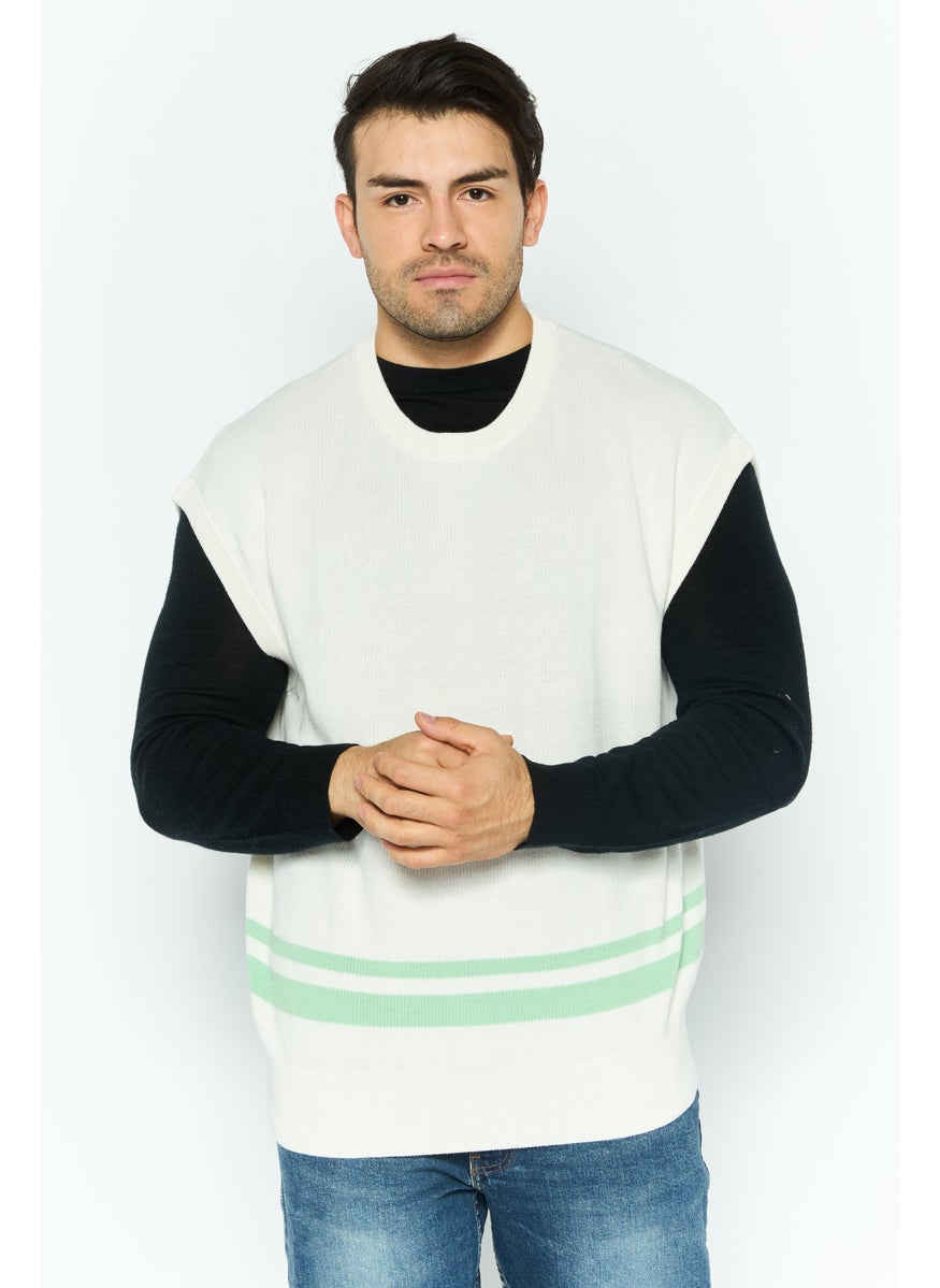 Men Crew Neck Knitted Vest, Off White - pzsku/Z97581DC54B9579208F7DZ/45/_/1737641991/d2d4d9b5-3ddb-4da5-9b99-6ea56e739219