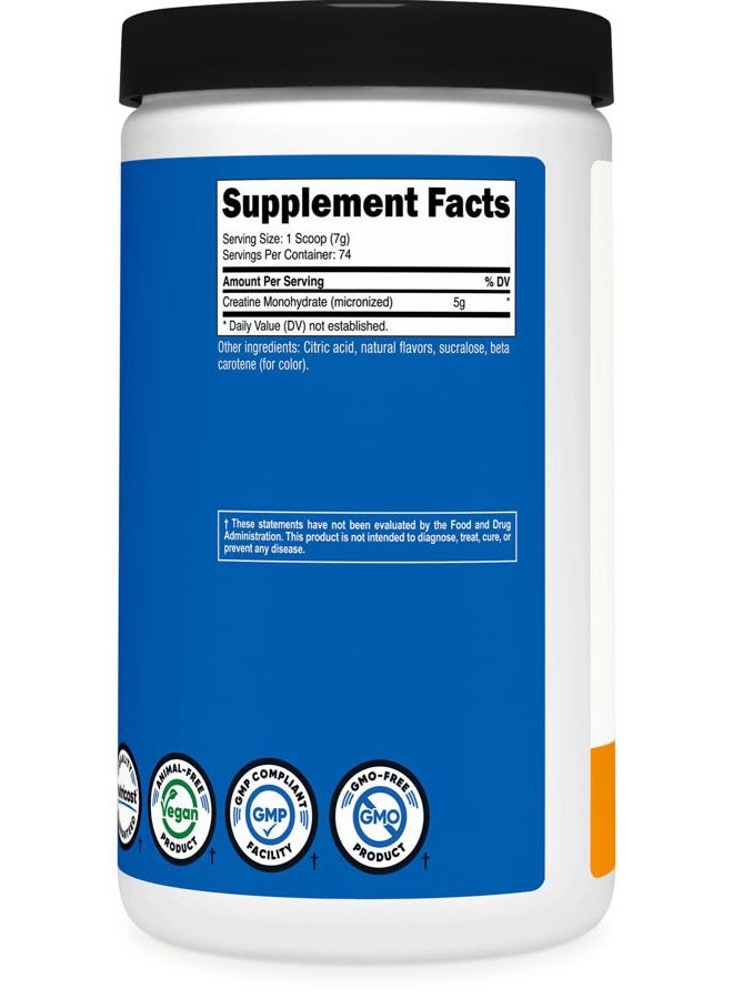 Nutricost مسحوق الكرياتين مونوهيدرات (برتقال ماندارين، 500 جرام) - مكمل كرياتين ميكرونيزد - نباتي، خالي من الكائنات المعدلة وراثيًا، خالي من الغلوتين - Image 5