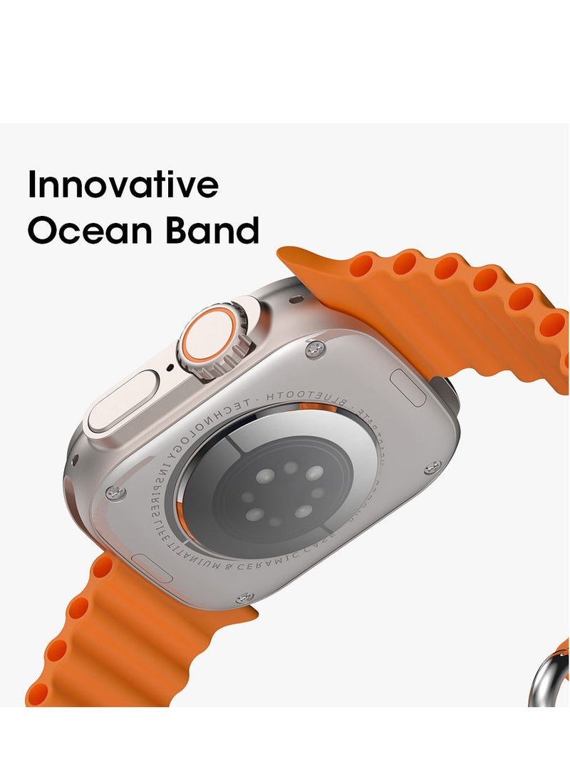 Generic - M8 PRO Ultra New Ultra 8 Pro Smartwatch Series 8 | S8 46mm | Compass | NFC | IP68 Waterproof | Smart Sensor | Smart Watch with Ocean Strap - Image 1