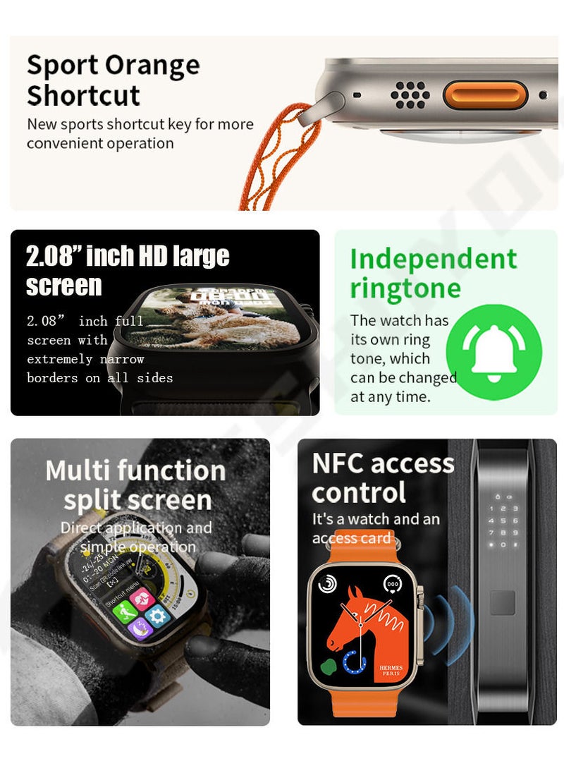 Generic - M8 PRO Ultra New Ultra 8 Pro Smartwatch Series 8 | S8 46mm | Compass | NFC | IP68 Waterproof | Smart Sensor | Smart Watch with Ocean Strap - Image 1