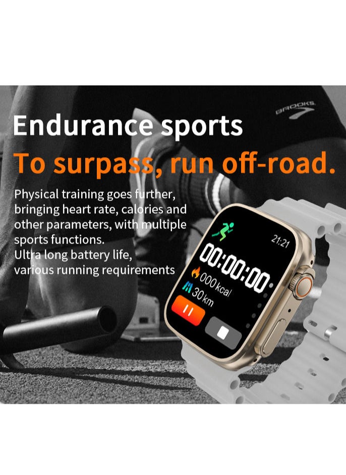Generic - M8 PRO Ultra New Ultra 8 Pro Smartwatch Series 8 | S8 46mm | Compass | NFC | IP68 Waterproof | Smart Sensor | Smart Watch with Ocean Strap - Image 1