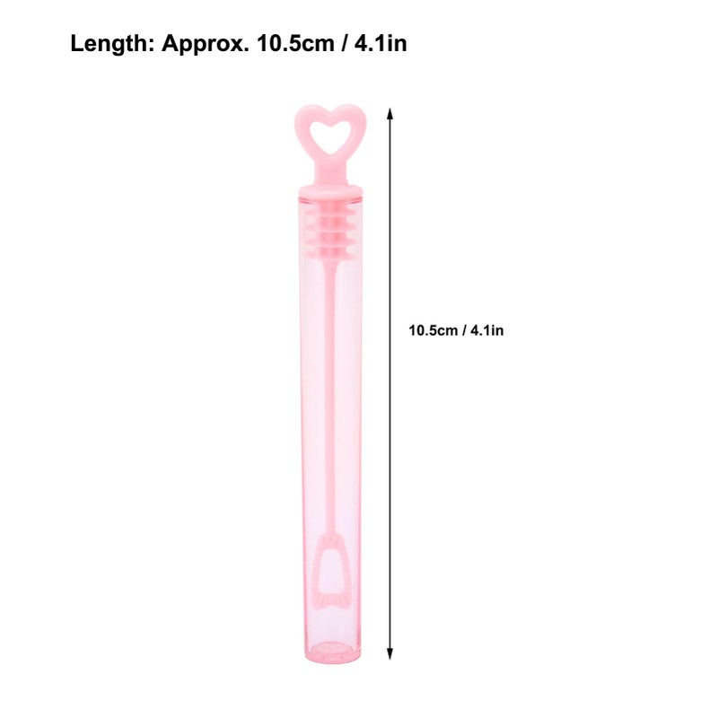 50 Pcs Pastel Heart Shaped Mini Bubble Wands For Party Wedding Decorations Goody Bag Fillers - Image 5