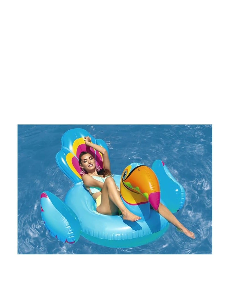 Bestway Tipsy Toucan Ride-On – Fun Inflatable Ride-On for Kids, Tropical Bird Pool Float - Image 2