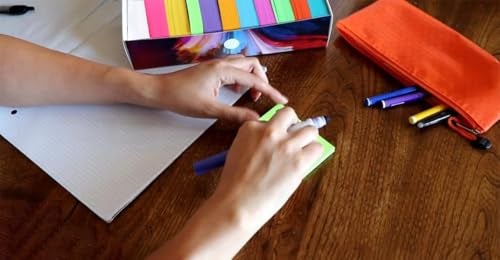 DEBRADALE DESIGNS Debra Dale Designs Blank Flash Cards - Vibrant Flash Cards for Students, Color Coded Study Cards, Unruled Index Cards (Neon 2x3.5in, 65lb Cardstock, Reusable Box) [10 Colors, USA Made] - Image 5