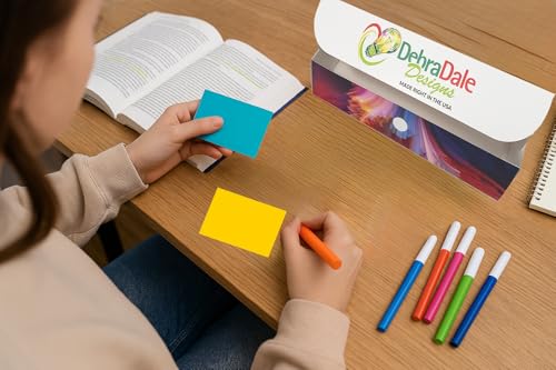 DEBRADALE DESIGNS Debra Dale Designs Blank Flash Cards - Vibrant Flash Cards for Students, Color Coded Study Cards, Unruled Index Cards (Neon 2x3.5in, 65lb Cardstock, Reusable Box) [10 Colors, USA Made] - Image 4