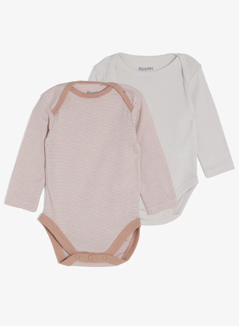 ريبلز مع نمشي بودي سوت أطفال بأكمام طويلة قطعتين