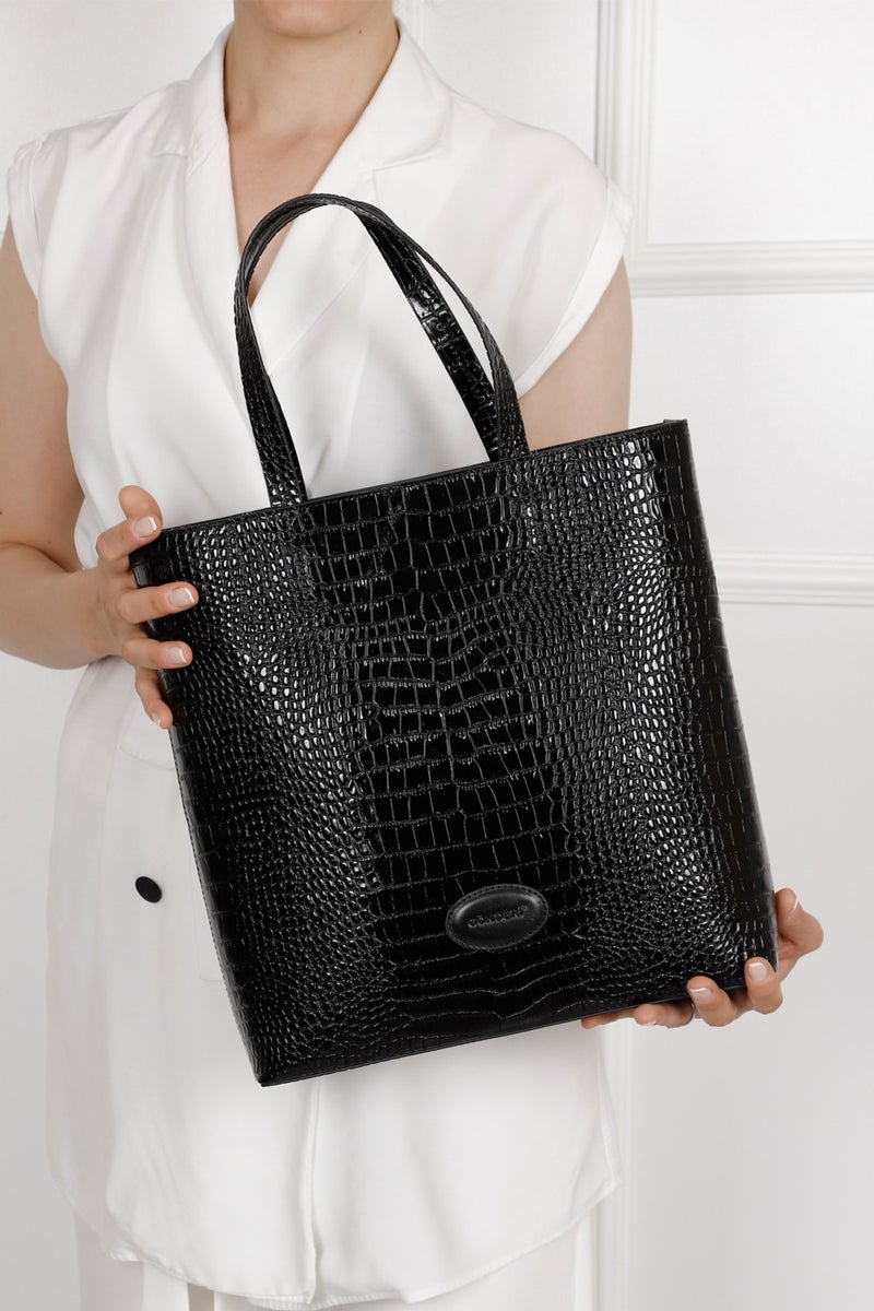 Gönderi(r) Gon Platinum Genuine Leather Large Size Women's Shoulder and Handbag B8179  - Image 1
