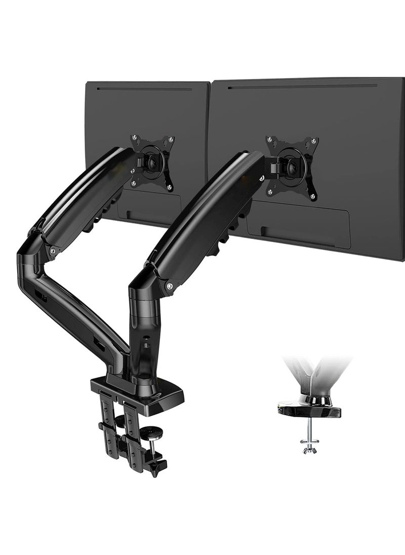 Arabest - Dual Monitor Desk Mount Stand Full Motion Swivel Computer Monitor Arm for Two Screens 17-27 Inch with 4.4~19.8lbs Load Capacity for Each Display - Image 1