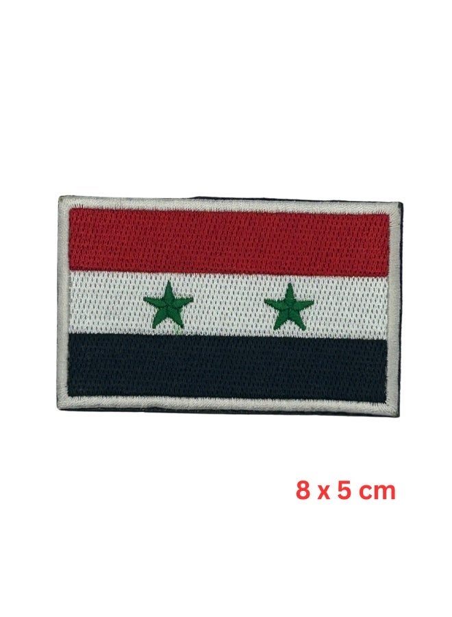Project Nomad Velcro Hook Patch – Embroidery Patches Tactical/Military Flag Palestine England Iraq Spain egypt lebanon Oman UAE russian india, for men for bag/pack/vest, gadgets combat (Syria) - Image 1