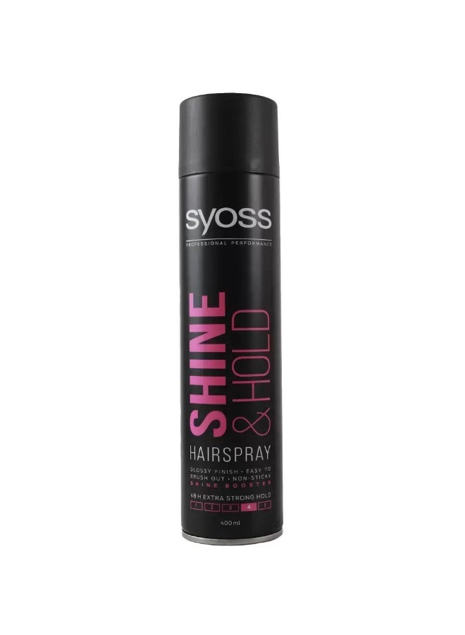 Syoss Professional Performance Hair Spray Shine And Hold- 400ml - Image 1