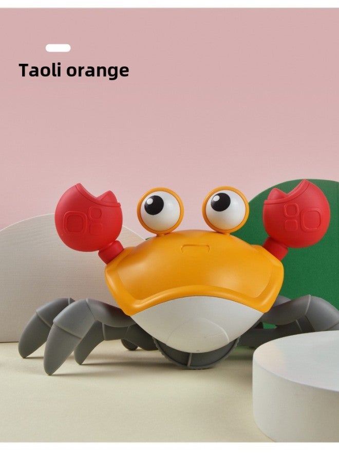 Children's Bath Toys Water Play Crab Toy Plastic Unisex Kids Bathroom Fun Beach Wind-Up Spring Children Play Water Toys-Color:Orange (Specials)  - Image 1