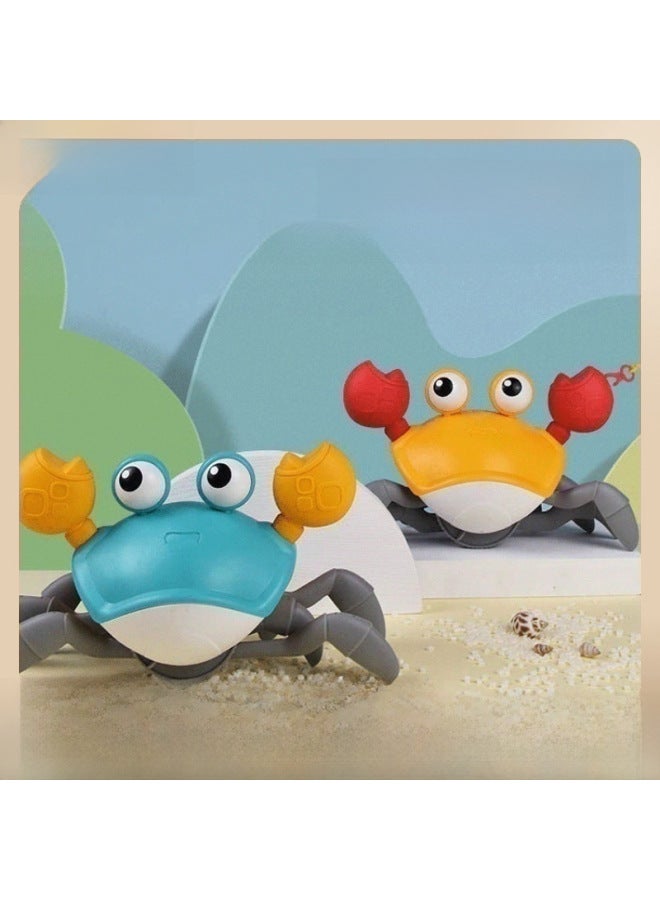 Children's Bath Toys Water Play Crab Toy Plastic Unisex Kids Bathroom Fun Beach Wind-Up Spring Children Play Water Toys-Color:Orange (Specials)  - Image 2